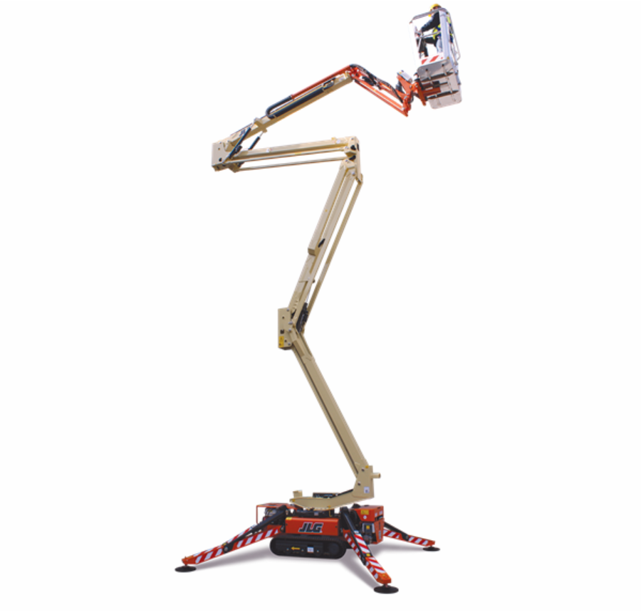 Tracked Machine Spider Lift Spider boom Boom Lift Scissor Lift Hire Plymouth Boom Lift